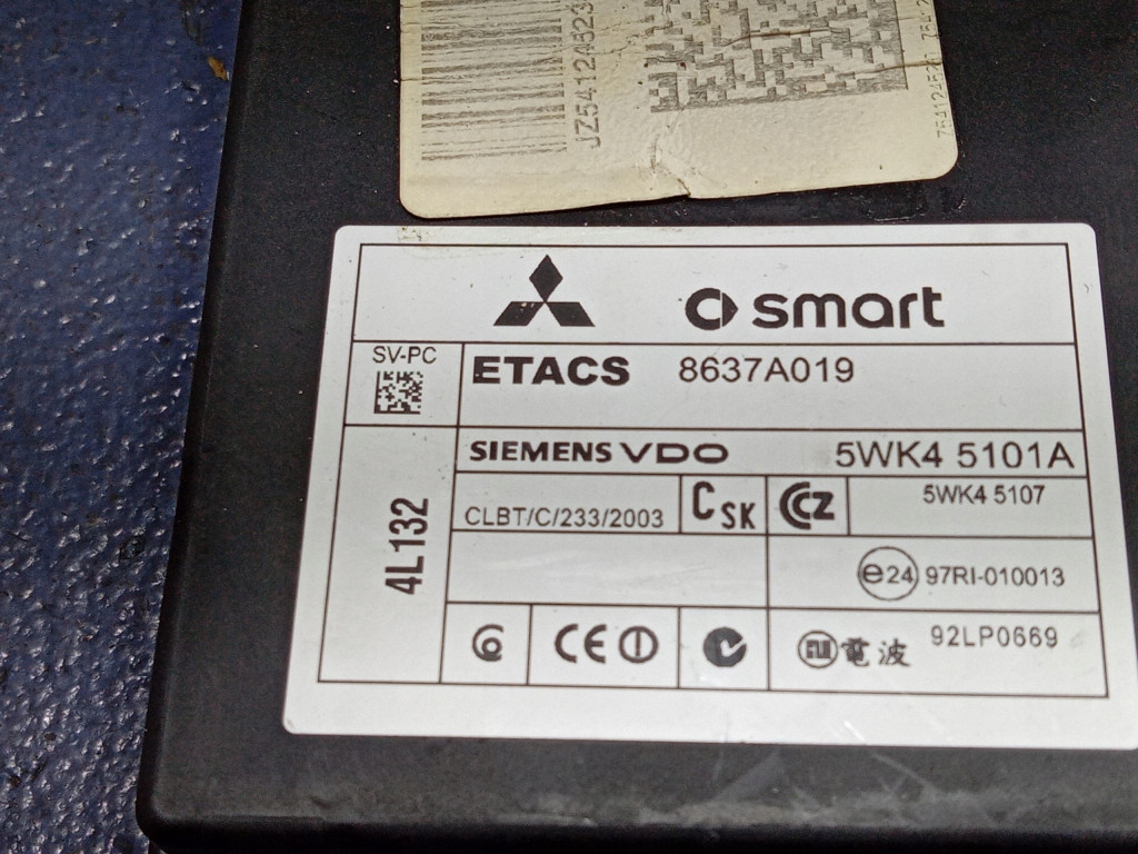 фото №8, Mitsubishi colt vi z30 1.1 75 km набор стартовый блок управления замок зажигания