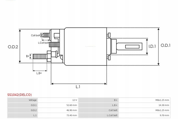 фото №6, Вимикач електромагнітний, стартер as-pl ss1042 delco