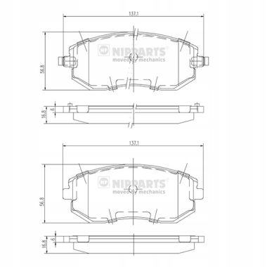 фото №1, Гальмівні колодки гальмівні nipparts j3607015