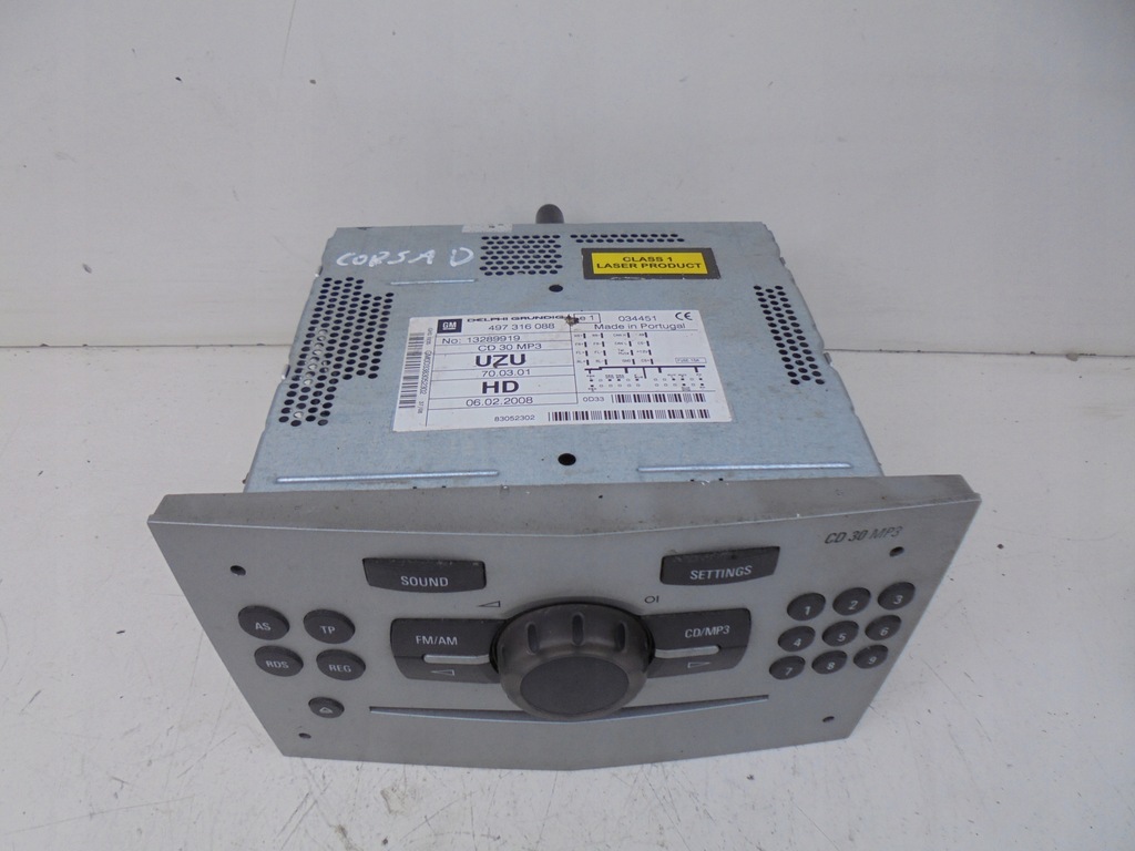 фото №9, Радіо заводський 13289919 uzu/hd/ud opel corsa d