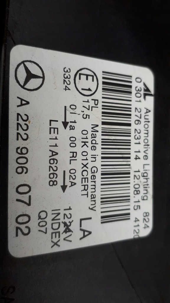 фото №5, Mercedes s-klasa w222 full led лампа передняя kpl