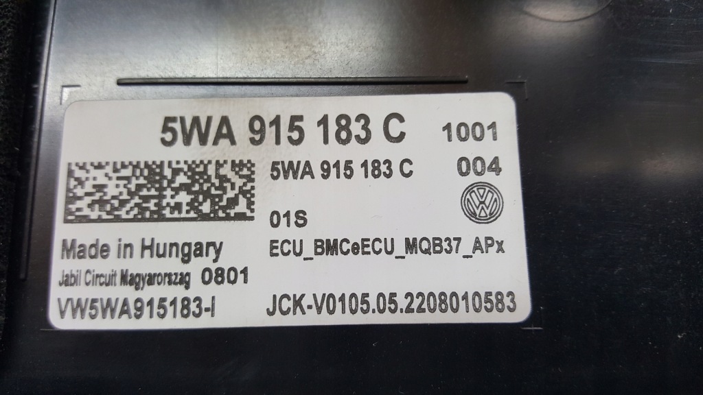 Блок управления коробка аккумулятор vw seat skoda 5wa915183c демонтаж Цена