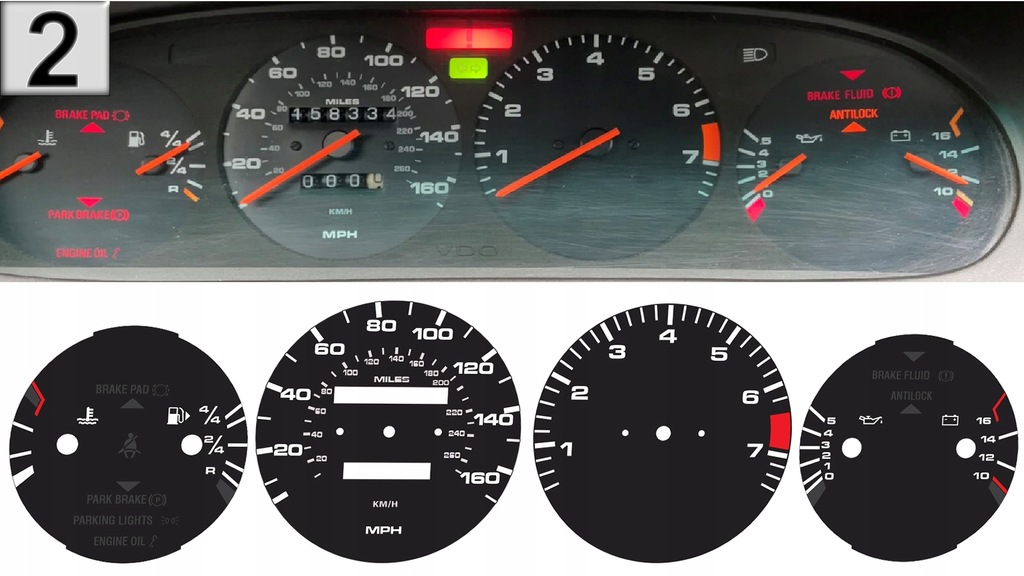 фото №6, Porsche 928 944 гальмівні диски спідометра замінник прилади
