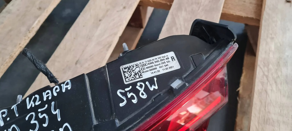 фото №8, S5 8w lift a5 лампа w крышка правая правый задняя задняя sportback usa 8w6945094ab