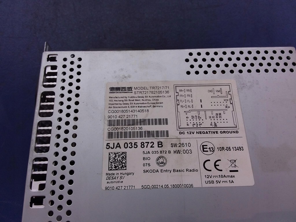 фото №4, Skoda rapid радіо радіопрогравач 5ja035872b