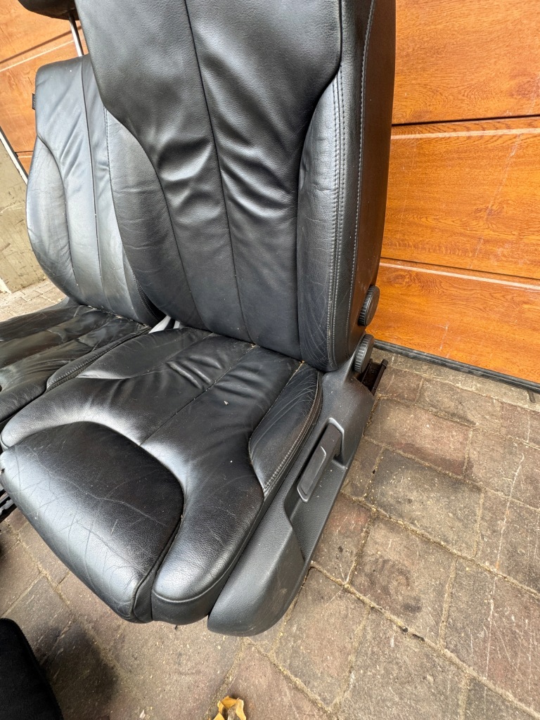 фото №11, Passat b6 сидіння шкіряний чорні шкіра anglik лівий правий заднє сидіння sedan