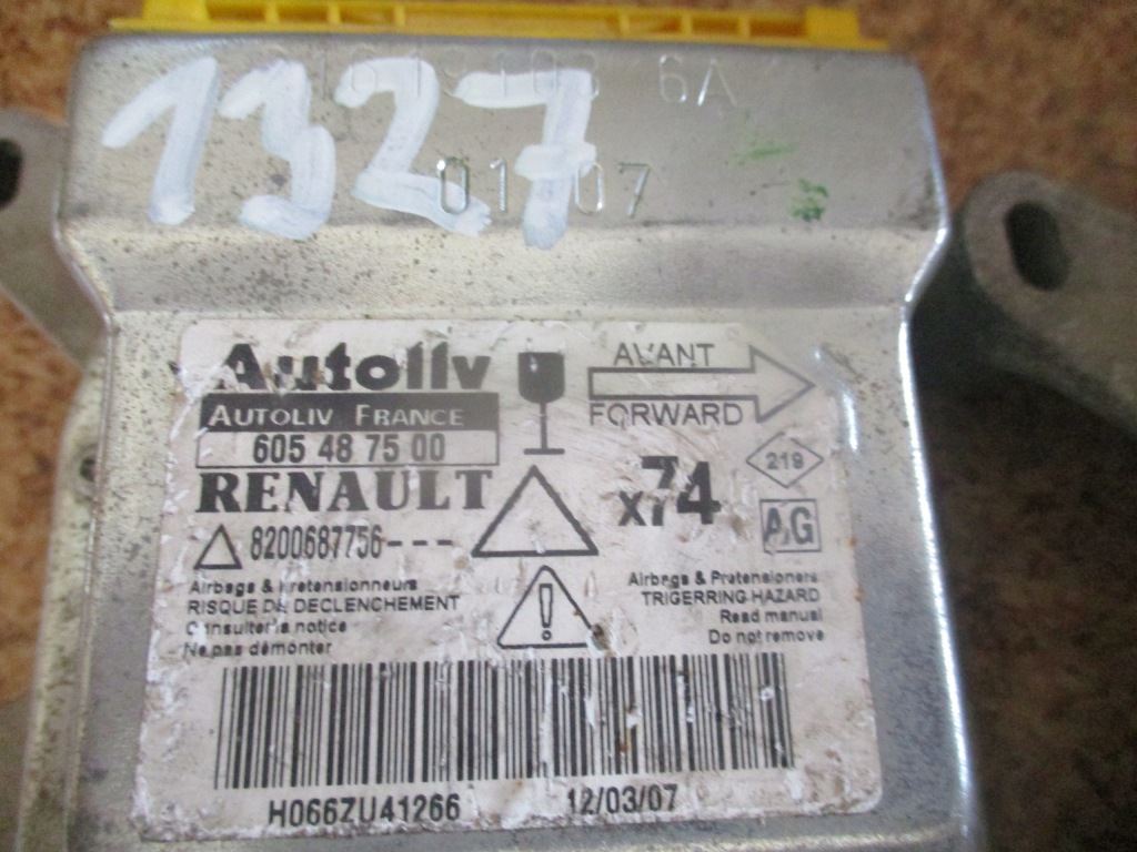 фото №2, Модуль датчик air bag renault laguna ii 605487500