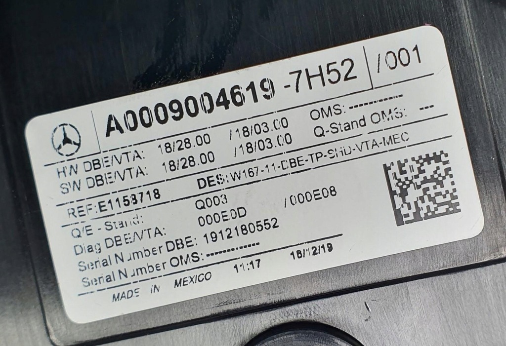 фото №10, Лампа освітлення салону кабіни mercedes gle w167 a0009004619