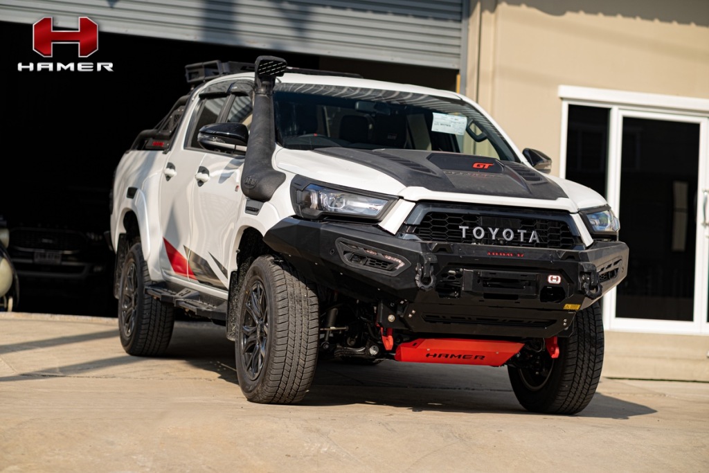 Бампер передний стальной offroad hamer atlas toyota hilux 2021- Недорого