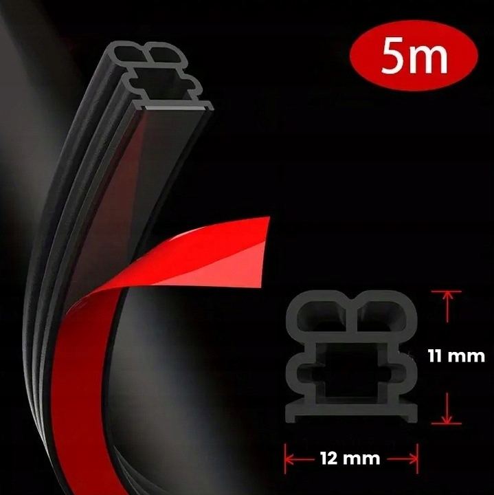 фото №12, Прокладка samoprzylepna дверь автомобильных защита край 5m универсальная