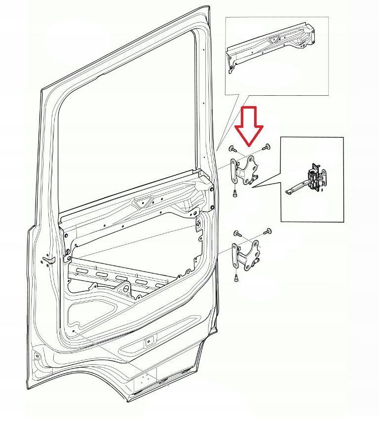 фото №3, Петля двері верхній лівий scania s r g p l 2017-