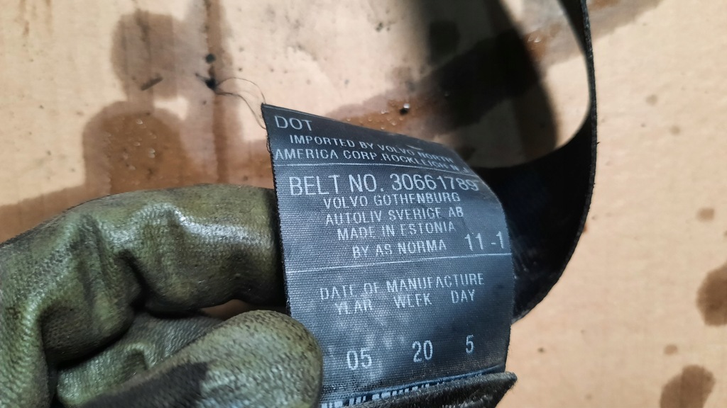 фото №4, Pas безопасности перед правый volvo s40 ii v50