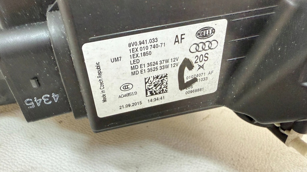 фото №10, Audi a3 s3 8v лампа передня лівий перед 8v0941033