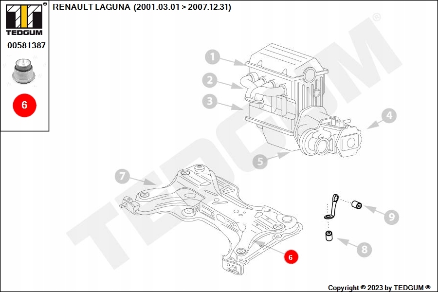 фото №13, Втулка подрамник sil. nissan primastar, opel vivaro a, renault trafic ii 02.0