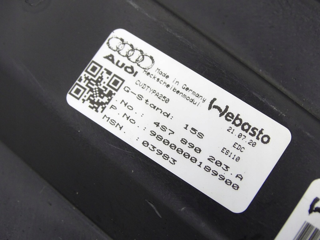 фото №7, Механизм стекло задняя задняя audi r8 4s 16- spyder 4s7890203a eu