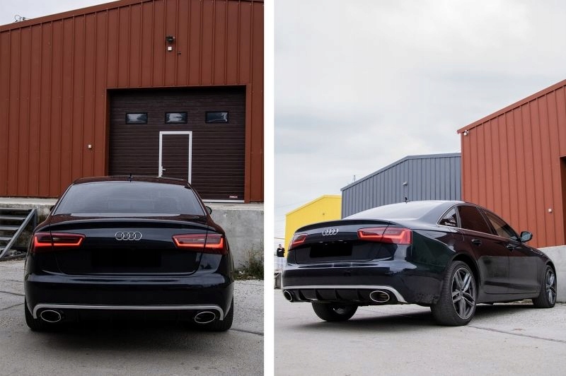 фото №7, Диффузор rs6 look do audi a6 c7 4g 2011-2014 с насадки