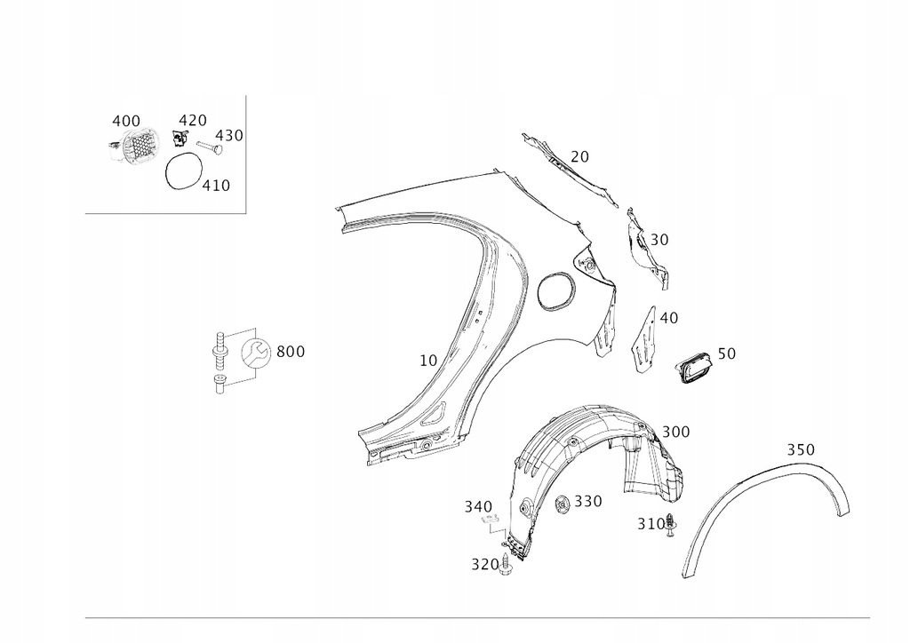 фото №1, Крыло задняя правый левый mercedes gla x156