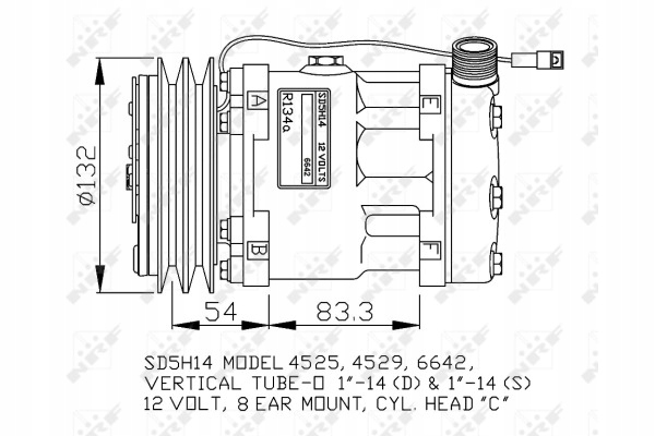 Nrf повітродувка bmw 318i 08/1993-01/1998 34121 Зі Шроту