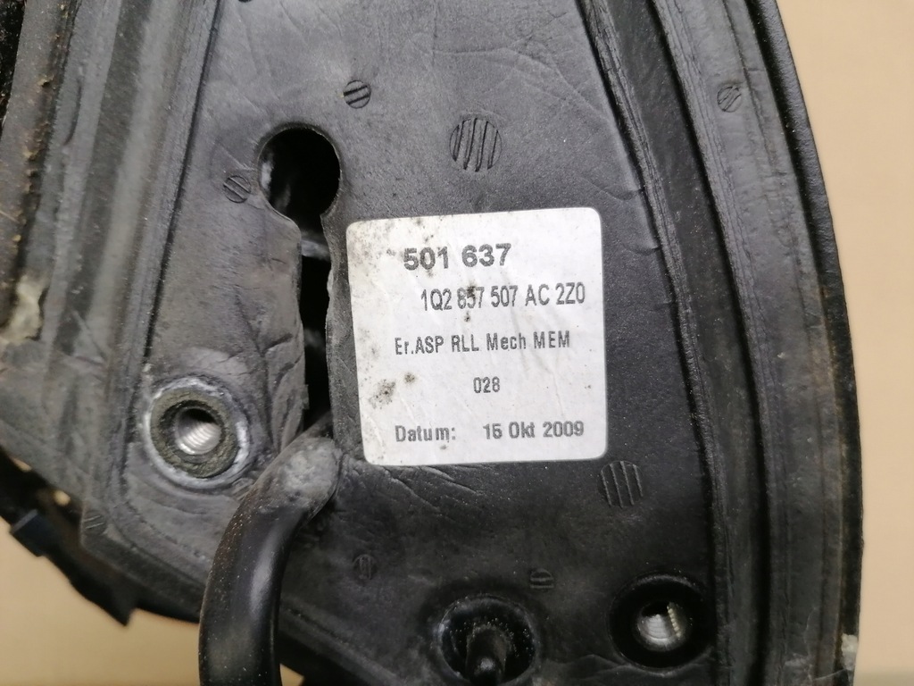 фото №10, Зеркало левая vw eos cabrio 10 pin 06-10 lk7x uk