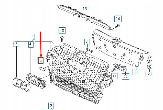 фото №9, New audi rs3 8v передняя часть радиатор решётка emblem badge 8v48537362zz