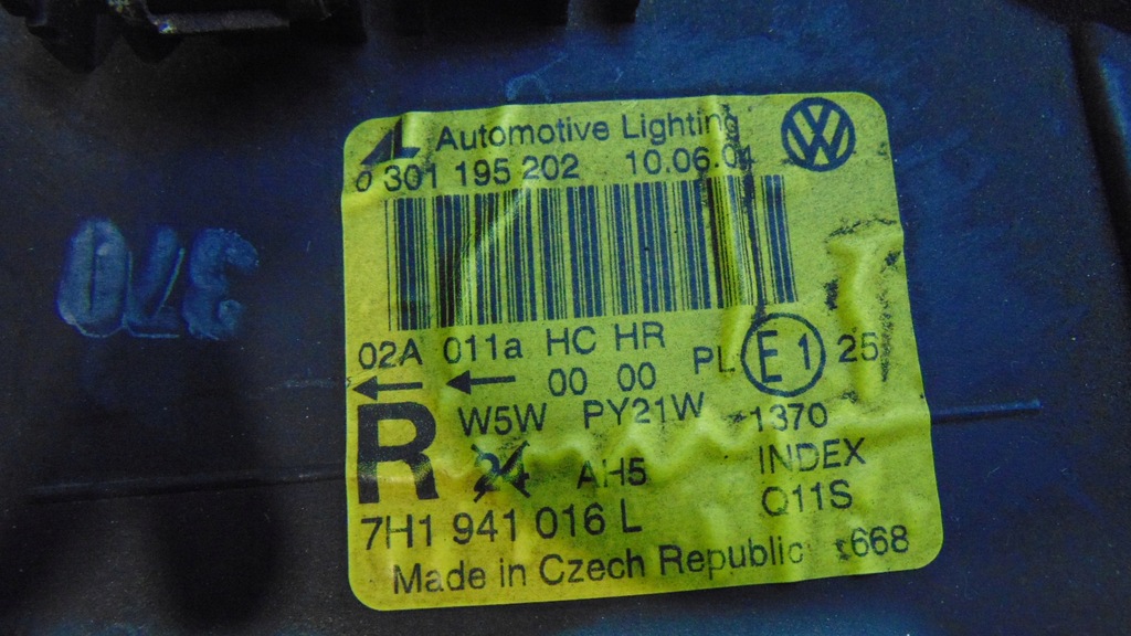 фото №11, Vw t5 лампи передні перед лампа 7h1941016