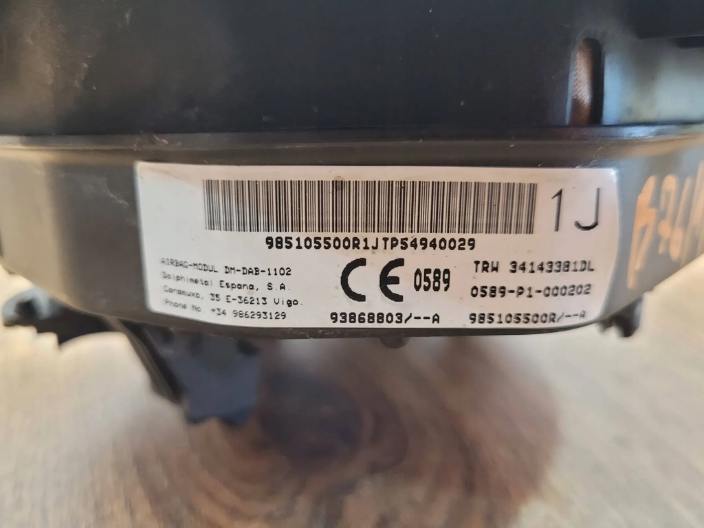 фото №7, Opel vivaro ii 2015- 985105500r подушка водія подушка безпеки