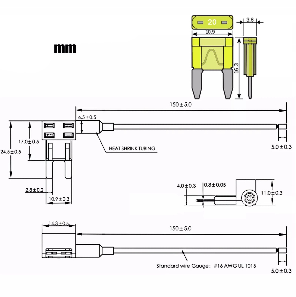 10x адаптер роз'єм запобіжник автомобільний bypass + 10x запобіжник 20a Київ
