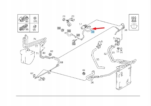 фото №10, Пабтрубок  cyrkulacyjny подогревателя воды охлаждающей mb sl r129 a1298300696 oem