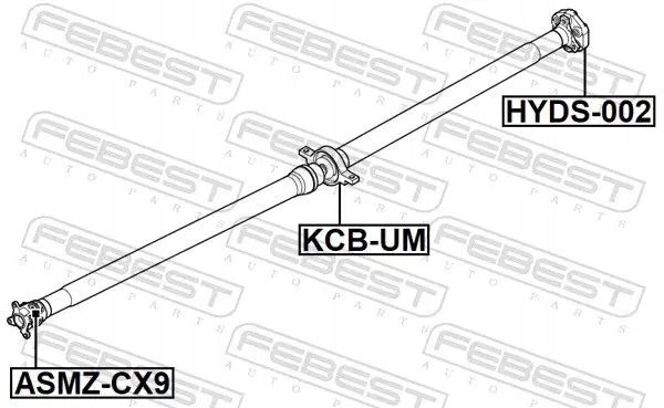 Купить Опора вала приводного kcb-um febest kia sorento