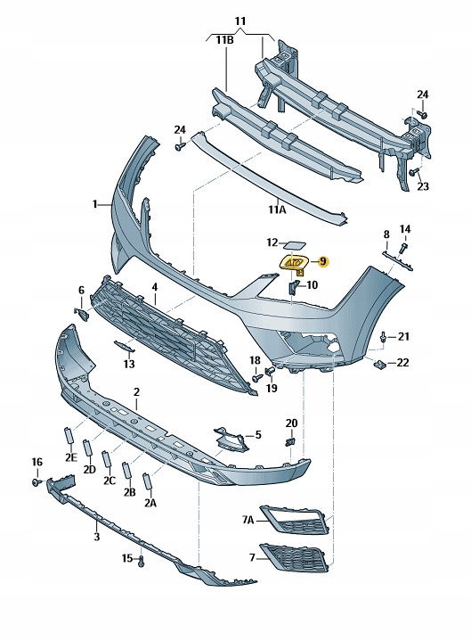 фото №1, Кронштейн розпилювача фара seat ateca оригінальний номер