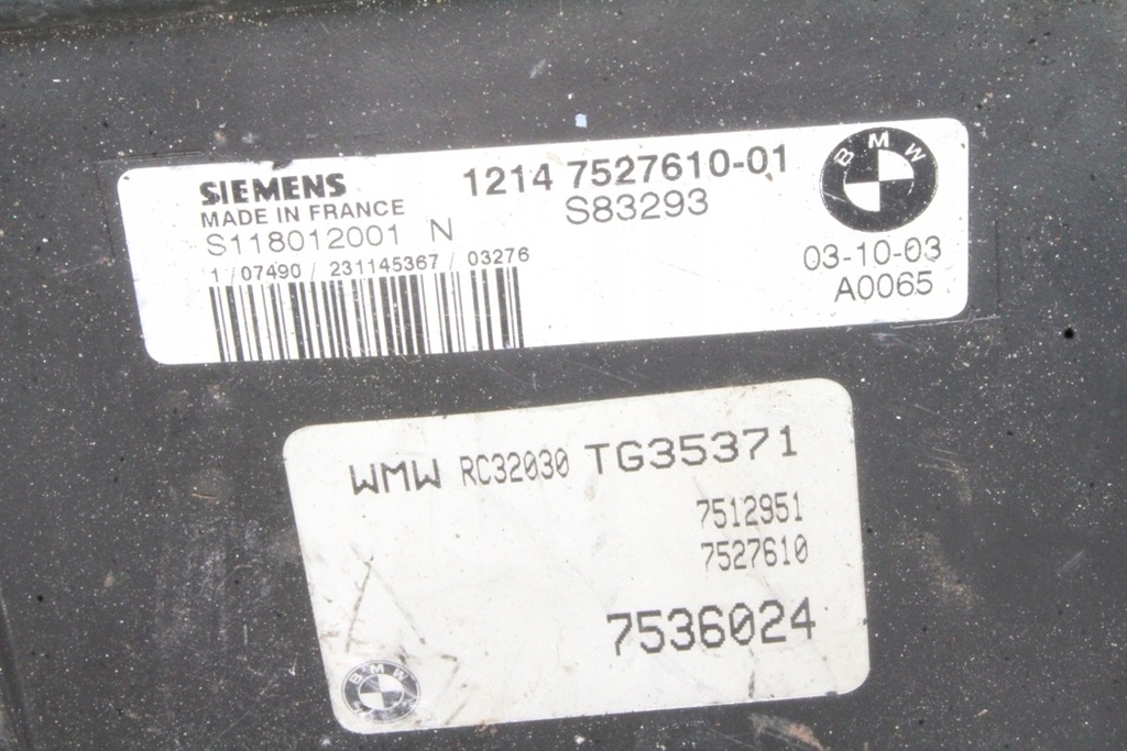 фото №4, Бортовой компьютер двигателя mini cooper r50, r53 7527610 1.4l бензиновый 55kw 2003