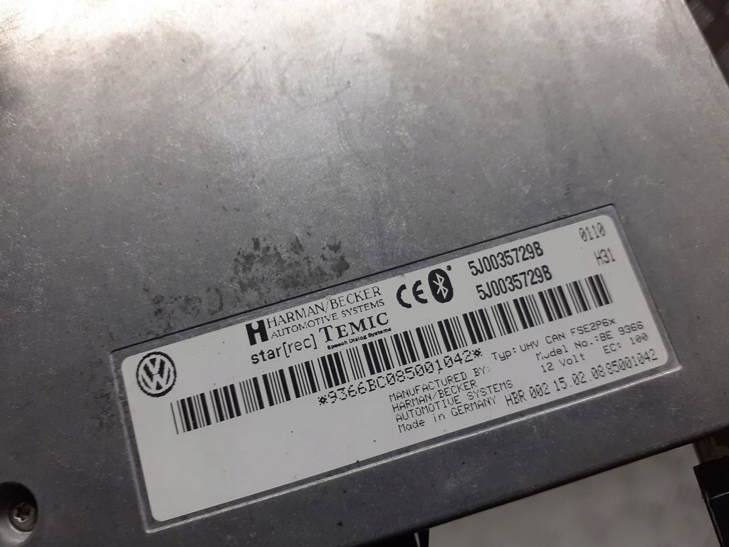 фото №6, Модуль bluetooth skoda roomster 5j0035729b