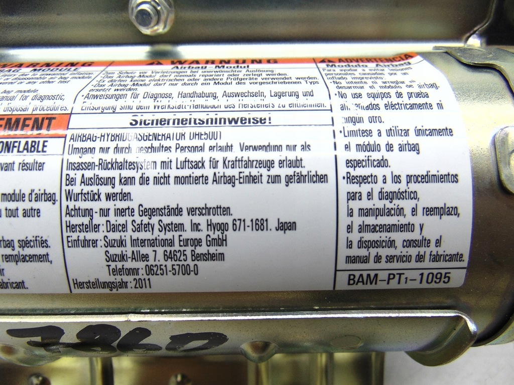 фото №6, Подушка пассажира подушка безопасности suzuki grand vitara ii 73910-65j11e