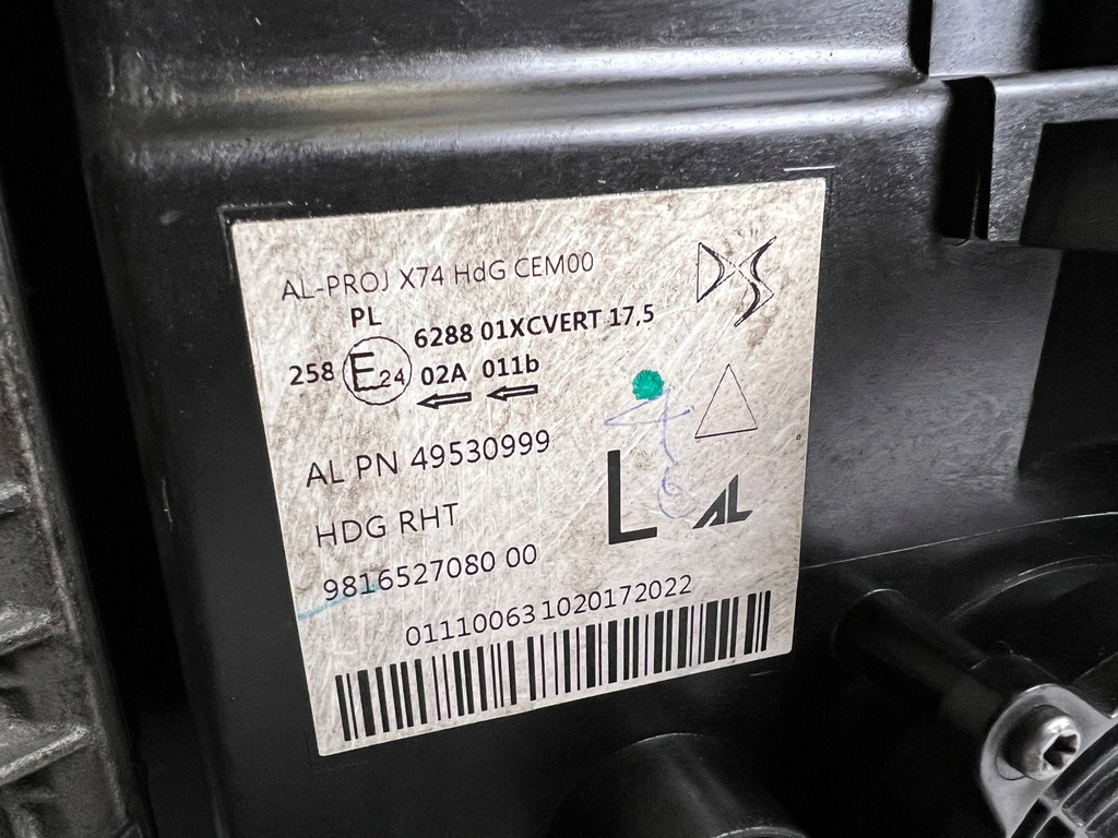 фото №13, Citroen ds7 full led лампа левая правая фара левый правый europa!