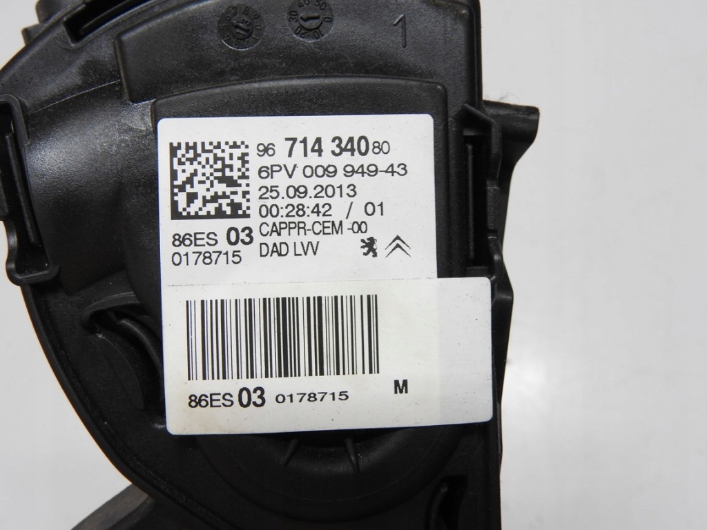фото №12, Citroen ds3 09-14 потенциометр педаль газа 9671434080