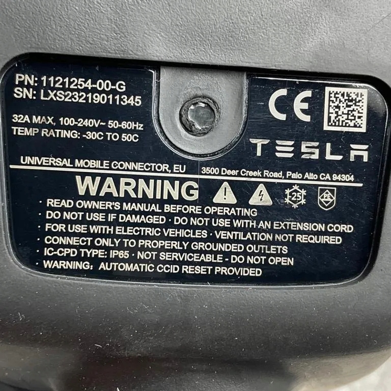 фото №11, Кабель заряджання акумулятора tesla model 3 112125400g electric 340kw 2022