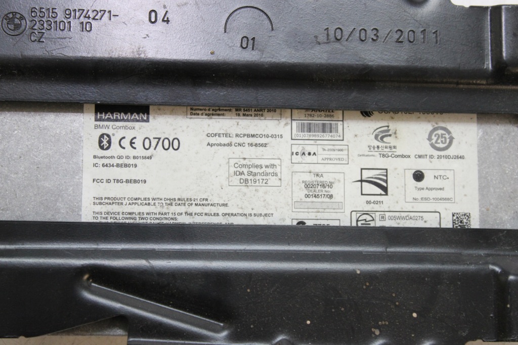 фото №6, Модуль блок управления bluetooth bmw 5 f10 f11 2011 9257150