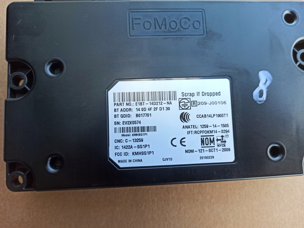 фото №5, Модуль радио интерфейс bluetooth ford ecosport ford оригинальный номер e1bt-14d212-na