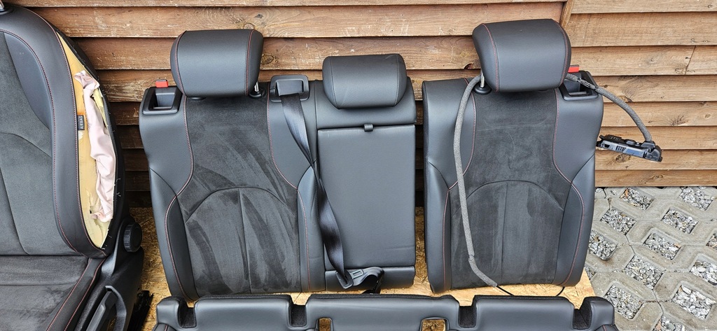 фото №13, Seat leon iii 3 hb сиденье сиденья заднее сиденье полукожа туннель средний комплект