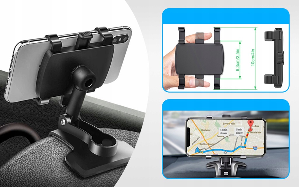 фото №13, Кронштейн do автомобіля na телефон скло панель панель приладів автомобільний тримач міцний