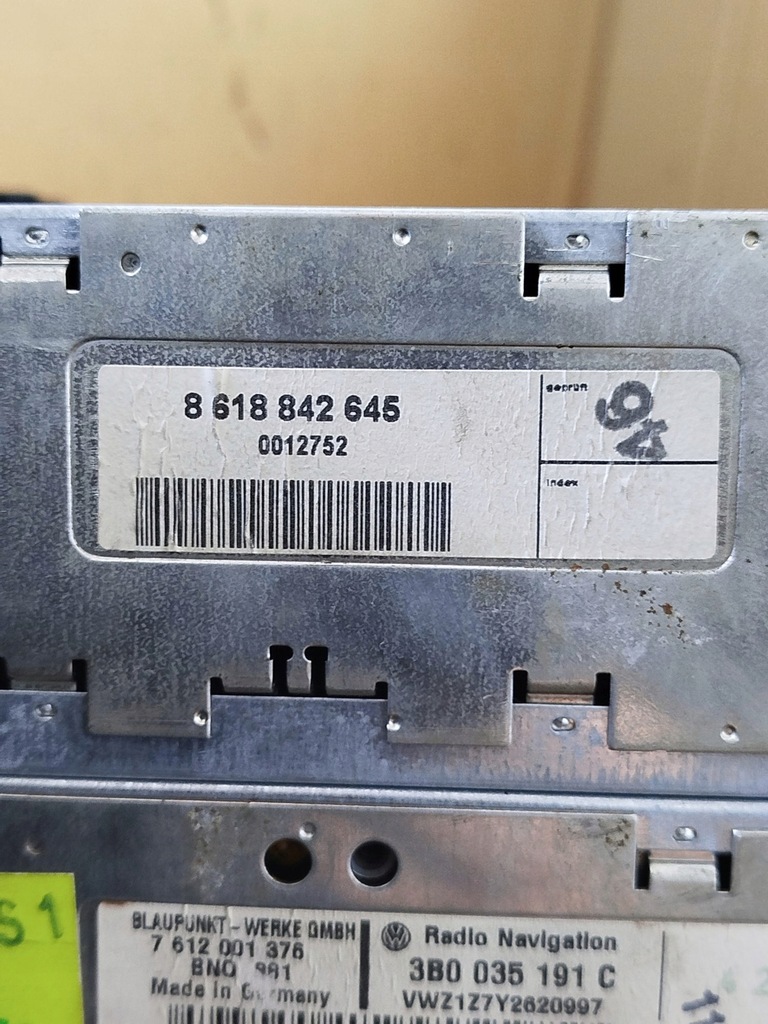 фото №8, Радіо навігація заводський з рамка volkswagen passat b5 3b0035191c