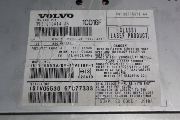 фото №4, Радио volvo s40 ii