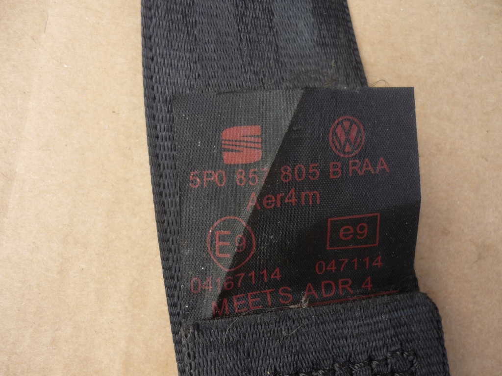 фото №9, Pas безпеки лівий задня seat altea toledo iii 5p0857805b справний