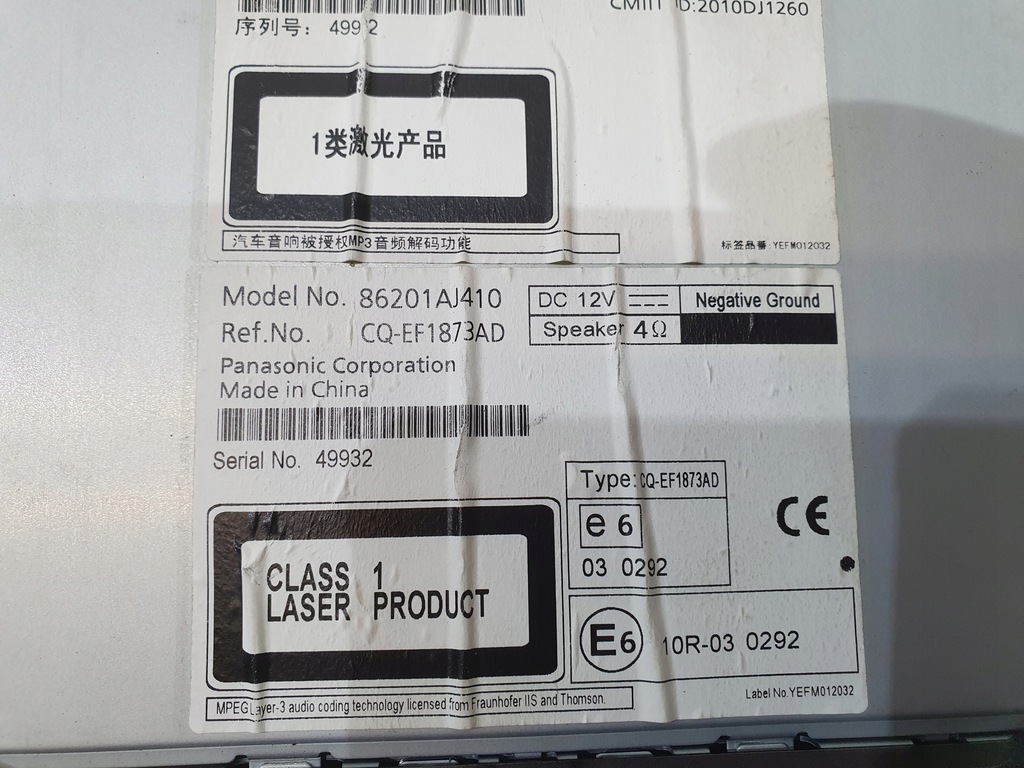 фото №3, Subaru legacy outback v радио оригинальный номер радиопроигрыватель