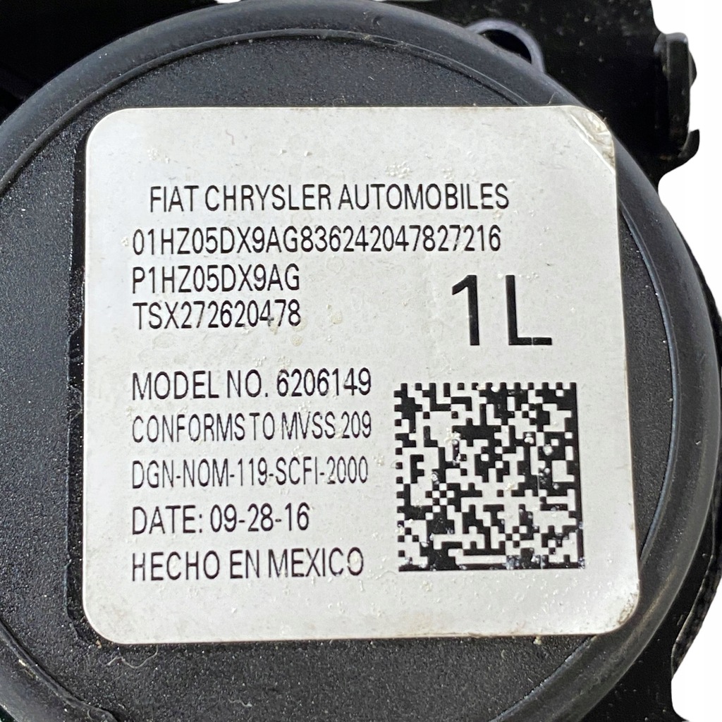 фото №9, Dodge charger 2017 ліва сторона pas безпеки сидіння передній