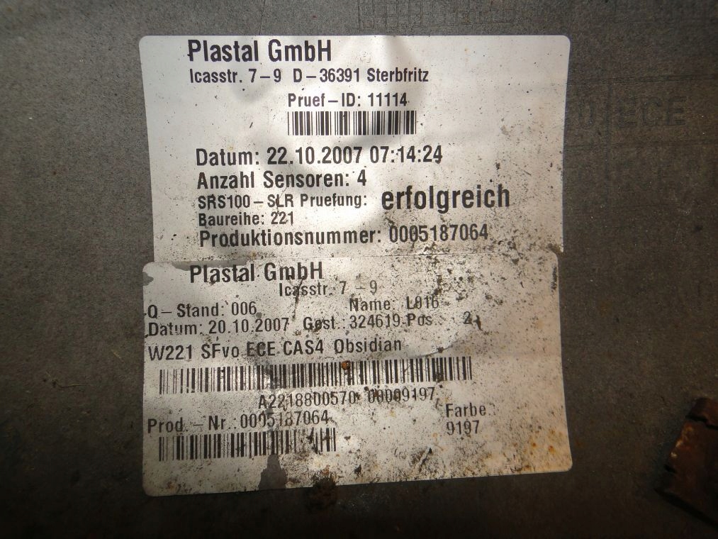 фото №10, Mercedes s klasa w221 бампер bez pts na sprysk