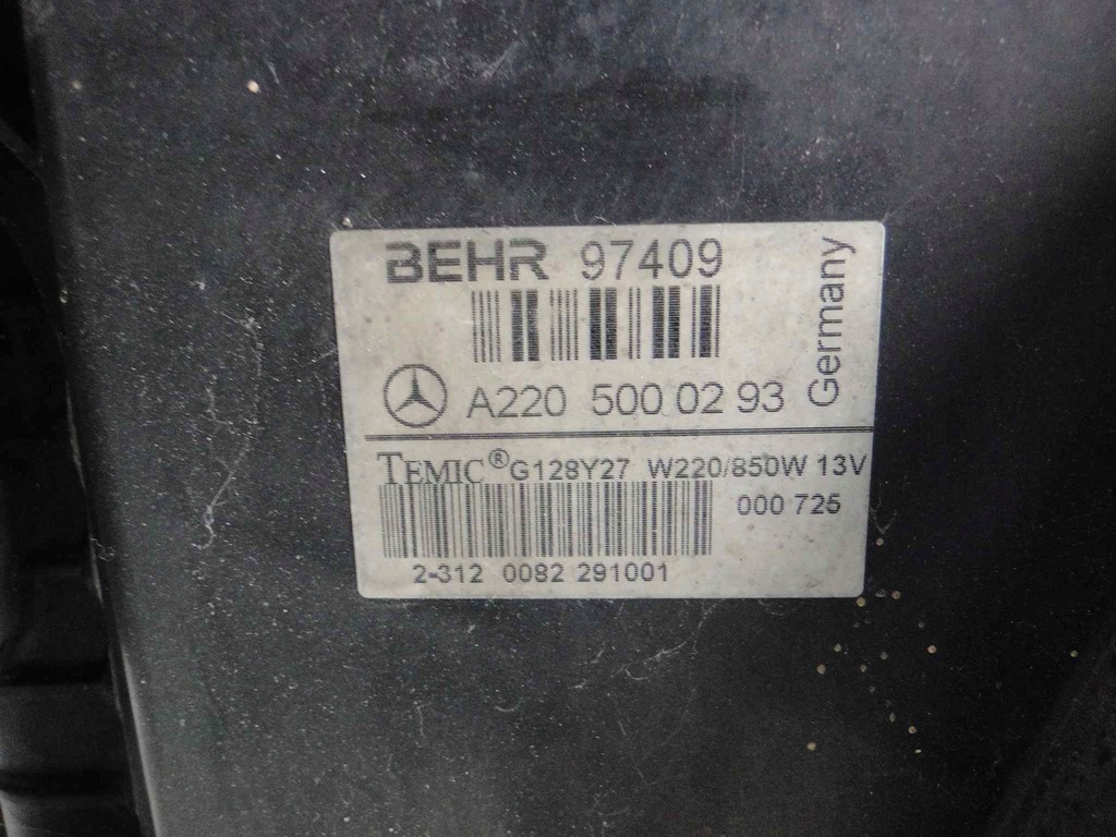 фото №8, Mercedes sl r230 230 вентилятор радіатор 850w