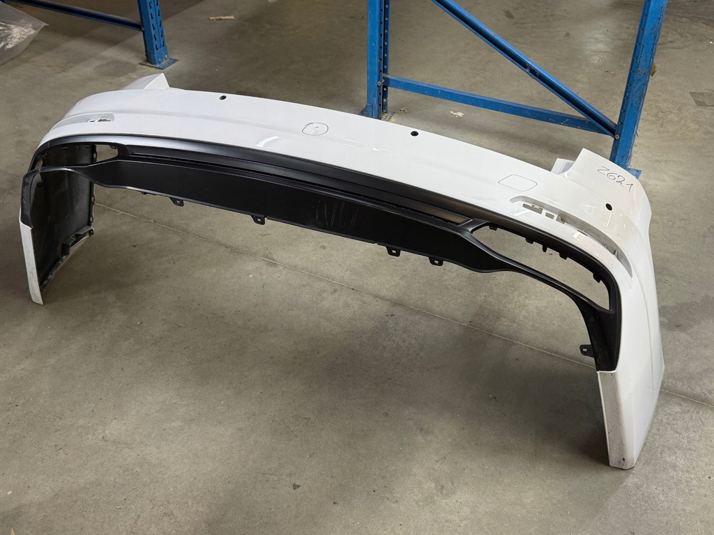 фото №7, Бампер задний задняя audi a6 c8 б/у 4k0807521d 4k0807521e белый + диффузор