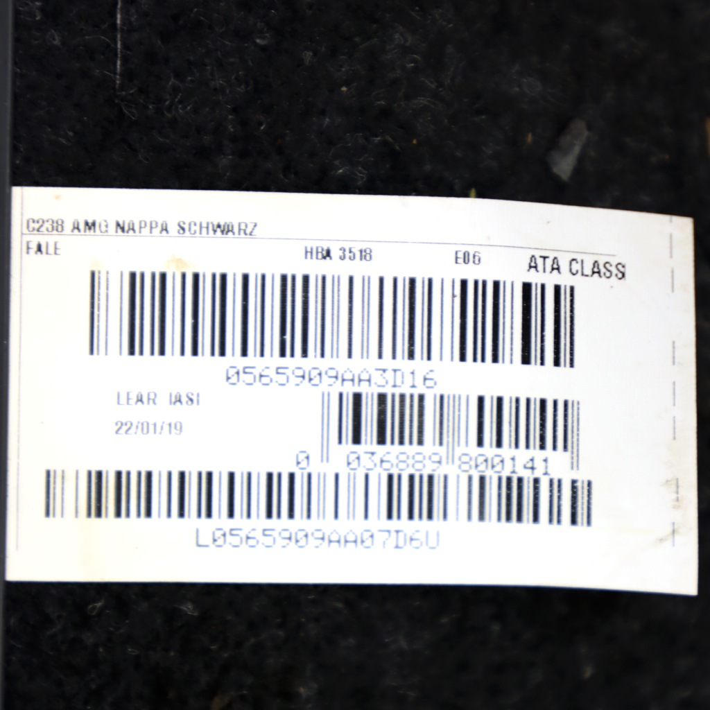 Mercedes w238 спинка передній сидіння amg з підігрівом czarna шкіра Зі Шроту