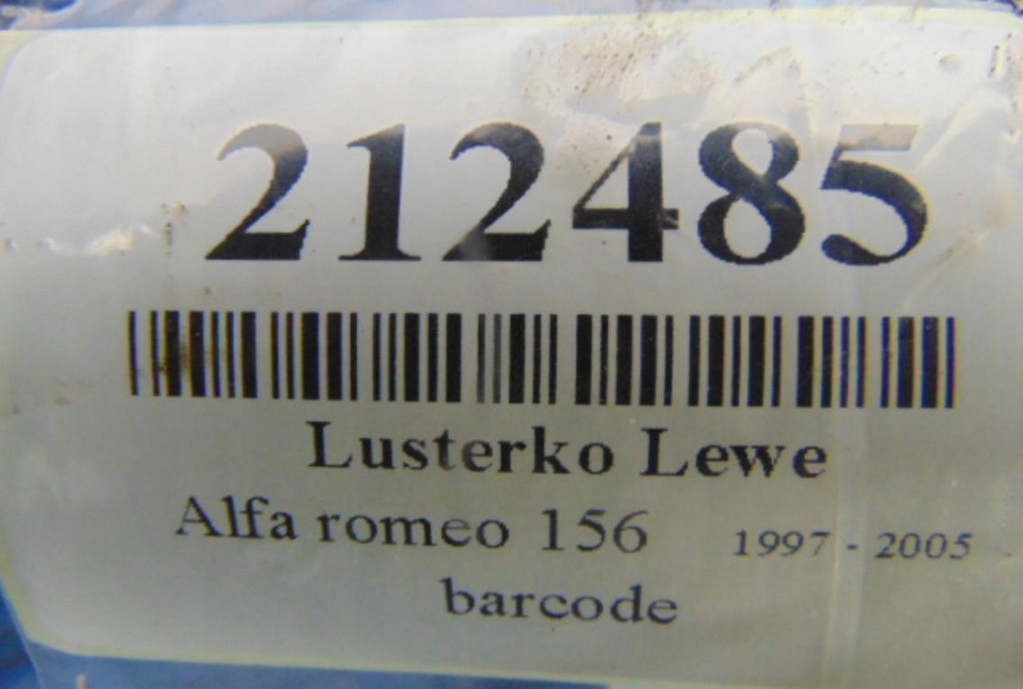 Alfa romeo 156 sedan дзеркало ліва код лакофарбового покриття 568a Зі Шроту